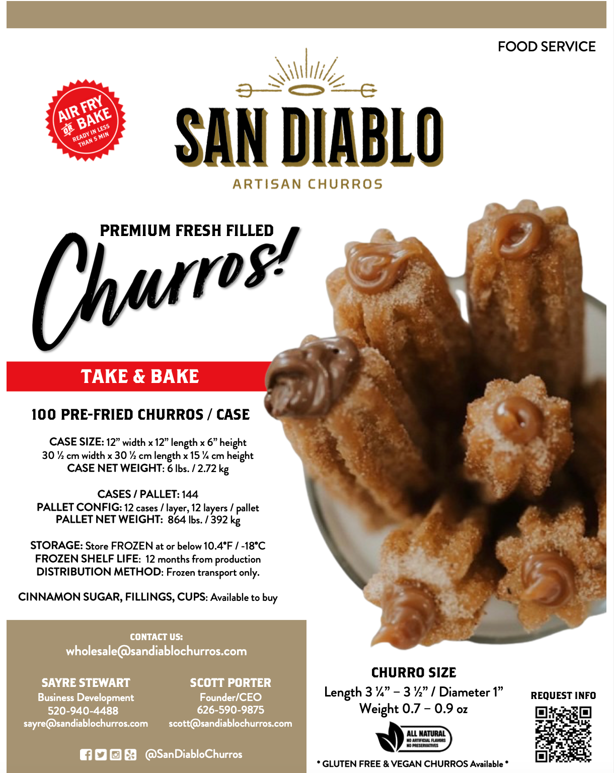 Take and Bake Churros (For restaurants & Food Service) 160